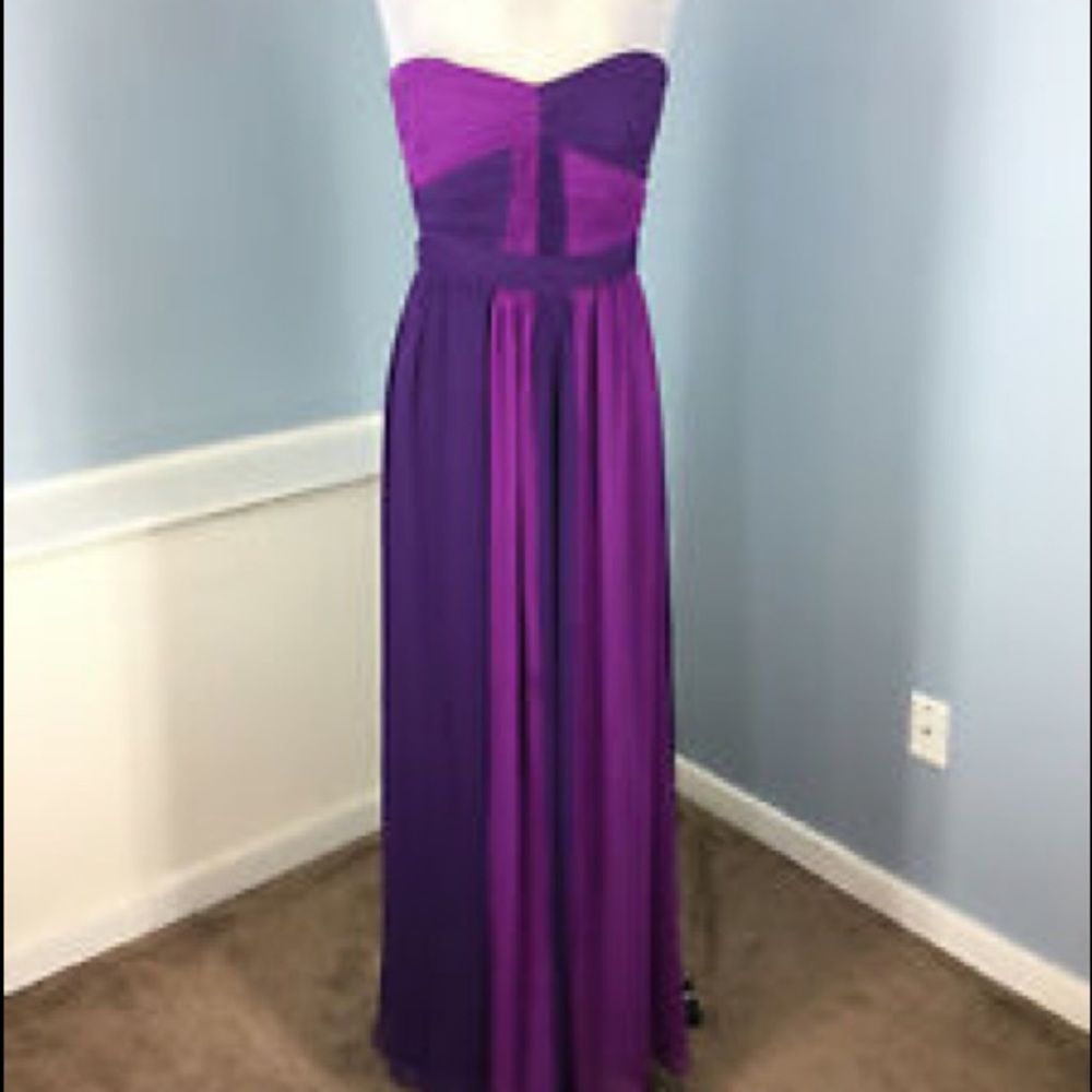 Max and Cleo BCBG purple chiffon  dress